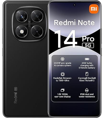 Amazon.com: XIAOMI Redmi Note 14 Pro+ Plus 5G + 4G LTE (for